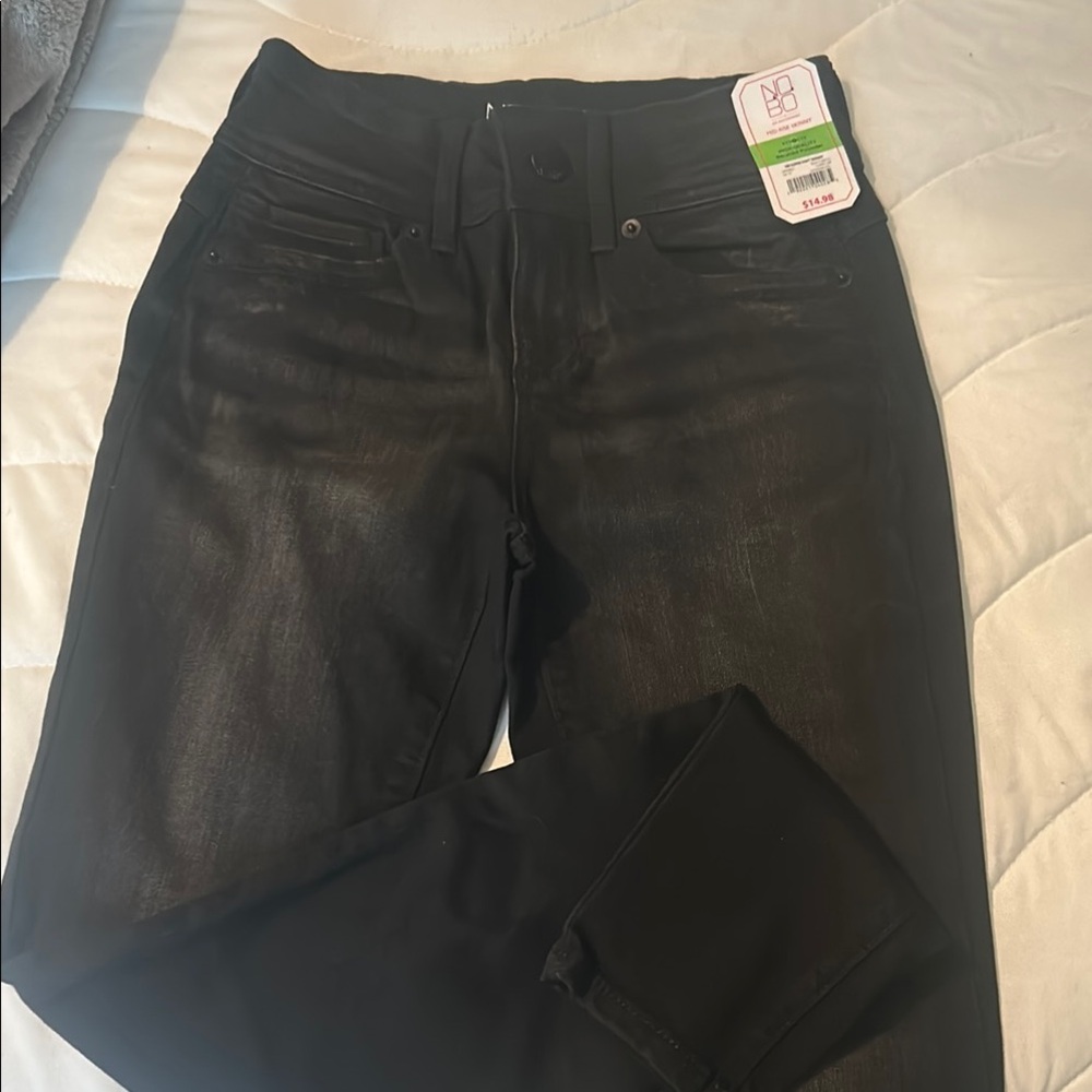 No Boundaries Black Skinny Jeans High-Waisted Matte